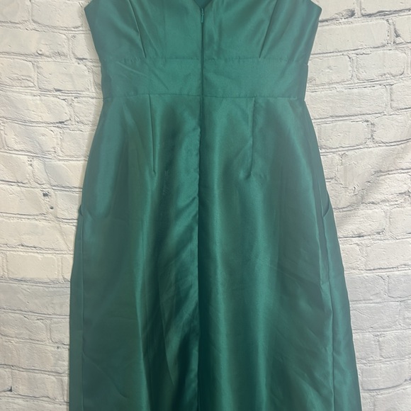 Alfred Sung Green Short Sleeve Evening Long Gown Size 10 Excellent Condition - Picture 7 of 10